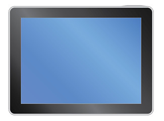 Image showing tablet with blank blue screen