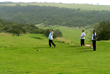 Image showing Golfing