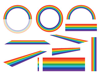 Image showing set of rainbows