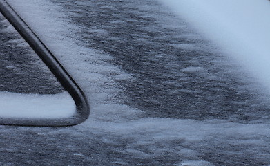 Image showing snow car door