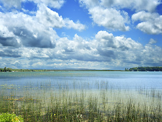 Image showing Lake And A Blue Sky