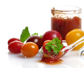 Image showing Salsa And Fresh Tomatoes