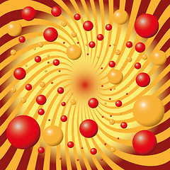 Image showing abstract background from red and yellow balls 