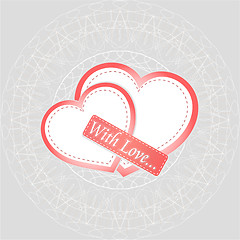 Image showing Heart gift present Valentine's day vector background