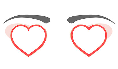 Image showing heart eye design with empty space