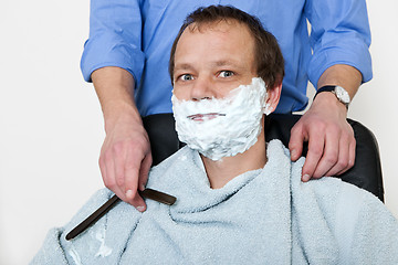 Image showing Barbers Customer