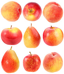 Image showing Abstract set of fresh red fruits