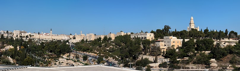 Image showing Panorama of the Old City of Jerusalem