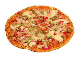 Image showing pizza with seafood