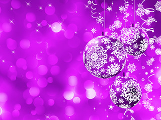 Image showing Elegant Christmas card with balls. EPS 8