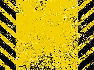 Image showing A grungy and worn hazard stripes texture. EPS 8