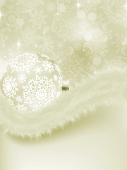 Image showing Elegant christmas background with baubles. EPS 8