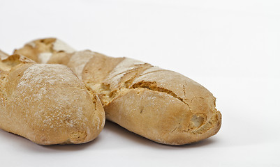 Image showing two baguettes on light background