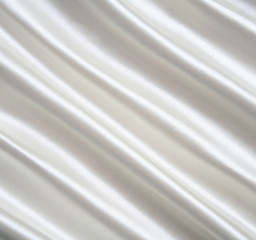 Image showing Smooth elegant white silk can use as wedding background Smooth e