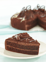 Image showing chocolate cake slice