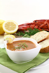 Image showing Lobster cream soup