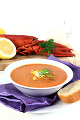 Image showing Lobster cream soup