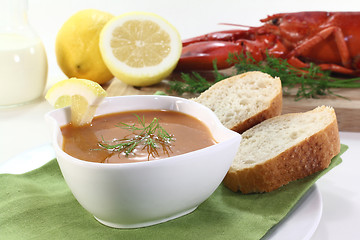 Image showing Lobster cream soup