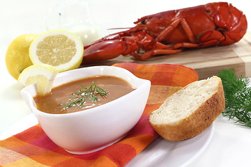 Image showing Lobster cream soup