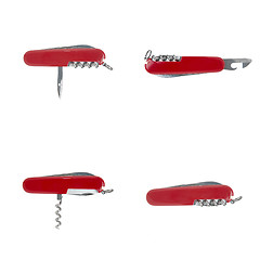 Image showing Set of four swiss army knifes