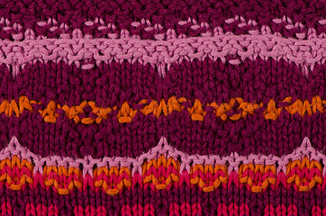 Image showing Striped knitted texture