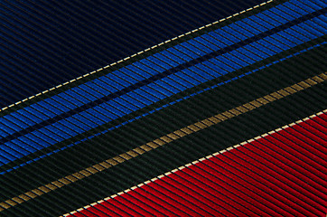 Image showing Closeup view of a striped neck tie