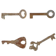 Image showing set of old rusty keys