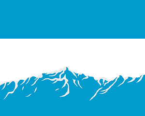 Image showing Mountains with flag of Argentina