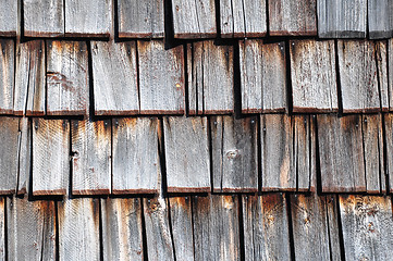 Image showing Wooden shingles