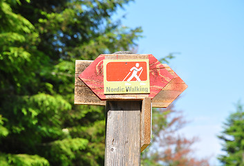 Image showing Nordic walking sign