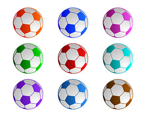Image showing Soccer balls