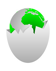 Image showing World in egg shell