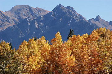 Image showing Autumn Colors and Rocky Mountains