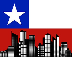 Image showing City and flag of Chile