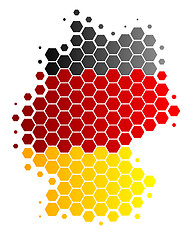 Image showing Map and flag of Germany