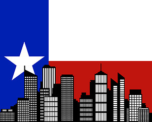 Image showing City and flag of Texas