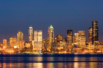 Image showing Seattle at night