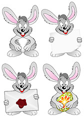 Image showing Set Easter Rabbit
