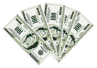 Image showing Five Hundred Dollar Bills