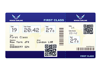 Image showing Plane ticket QR code