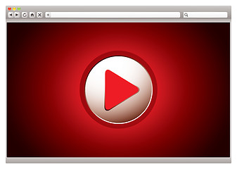 Image showing Internet video red browser