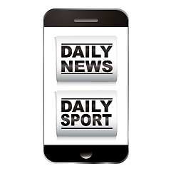 Image showing Smart phone sport news