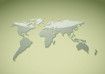 Image showing Template green world background