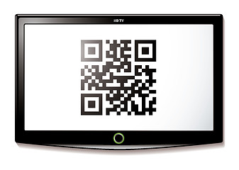 Image showing LCD TV QR code scan