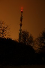 Image showing radio tower at night