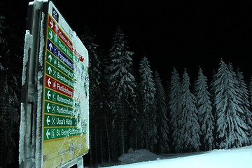 Image showing winterberg ski track signs