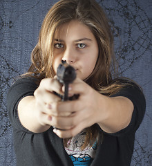 Image showing Girl with a weapon