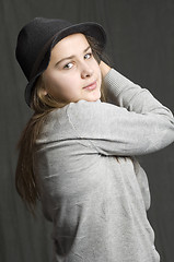 Image showing Girl with hat