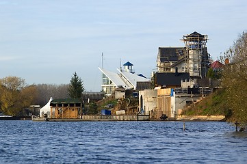 Image showing House on a lake shore