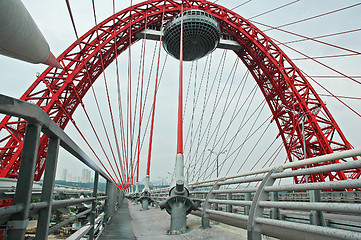 Image showing Moscow bridges falling down